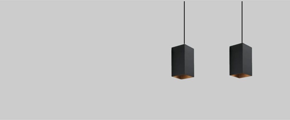 Lámpara suspendida rectangular Box 90 Led para iluminación interior