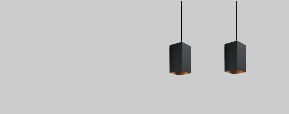 Lámpara suspendida rectangular Box 90 Led para iluminación interior