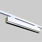 Luminaria lineal led carril Rus apantallada para combinarla con focos de carril e iluminación de acento